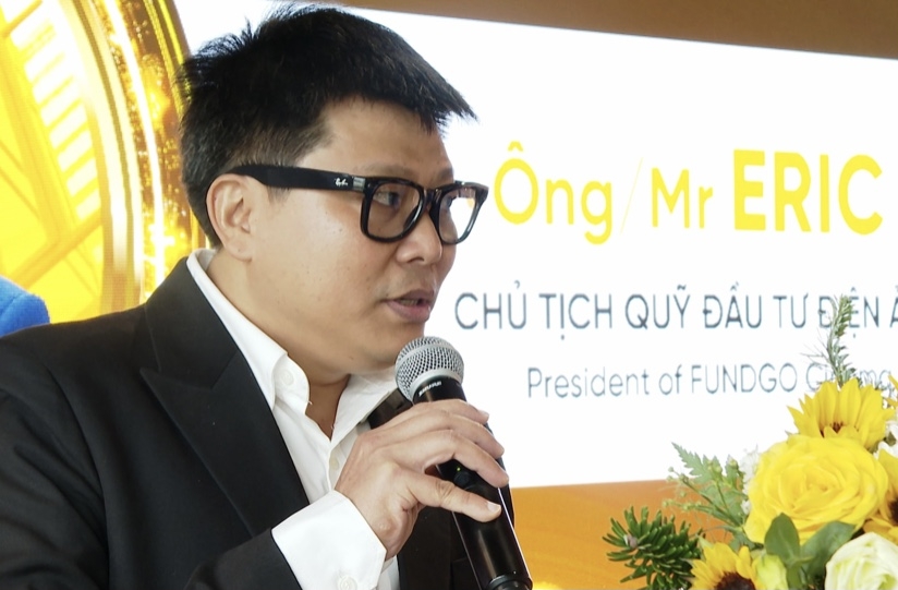 Ông Eric Vương, Chủ tịch Quỹ cho hay FundGo Cinema phát biểu tại Lễ Công bố Quỹ tại Đà Nẵng.
