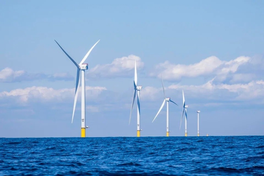 Lệnh cấm đã đóng băng hàng chục dự án năng lượng sạch, bao gồm cả những công trình quy mô lớn dự kiến xây dựng ngoài khơi bờ Đông nước Mỹ - Ảnh: NYT/Randi Baird