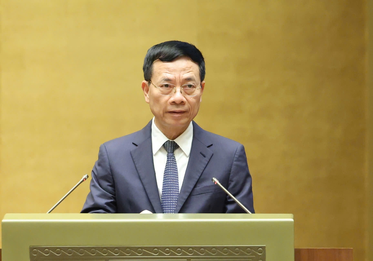 Bộ trưởng Bộ Khoa học và Công nghệ Nguyễn Mạnh Hùng tại Kỳ họp Quốc hội ngày 10/12 