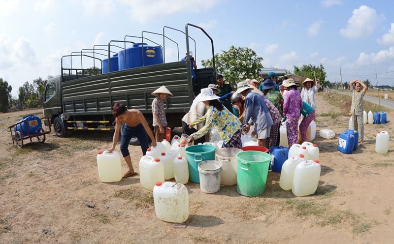 Cung cấp nước ngọt cho bà con Miền Tây Nam Bộ ở mùa khô 2024 - 2025. Ảnh internet
