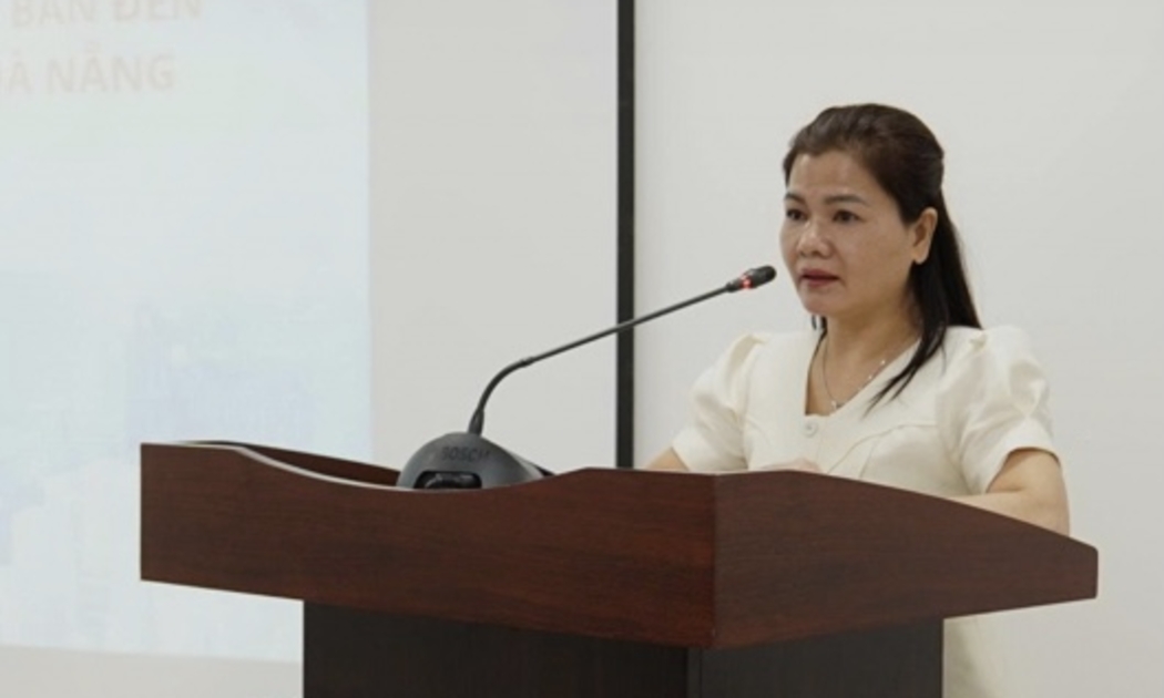 Bà Phạm Thị Ngọc Quyên, Phó giám đốc Sở Khoa học và Công nghệ thành phố Đà Nẵng, phát biểu tại sự kiện.
