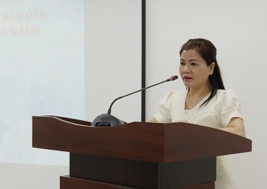 Bà Phạm Thị Ngọc Quyên, Phó giám đốc Sở Khoa học và Công nghệ thành phố Đà Nẵng, phát biểu tại sự kiện.