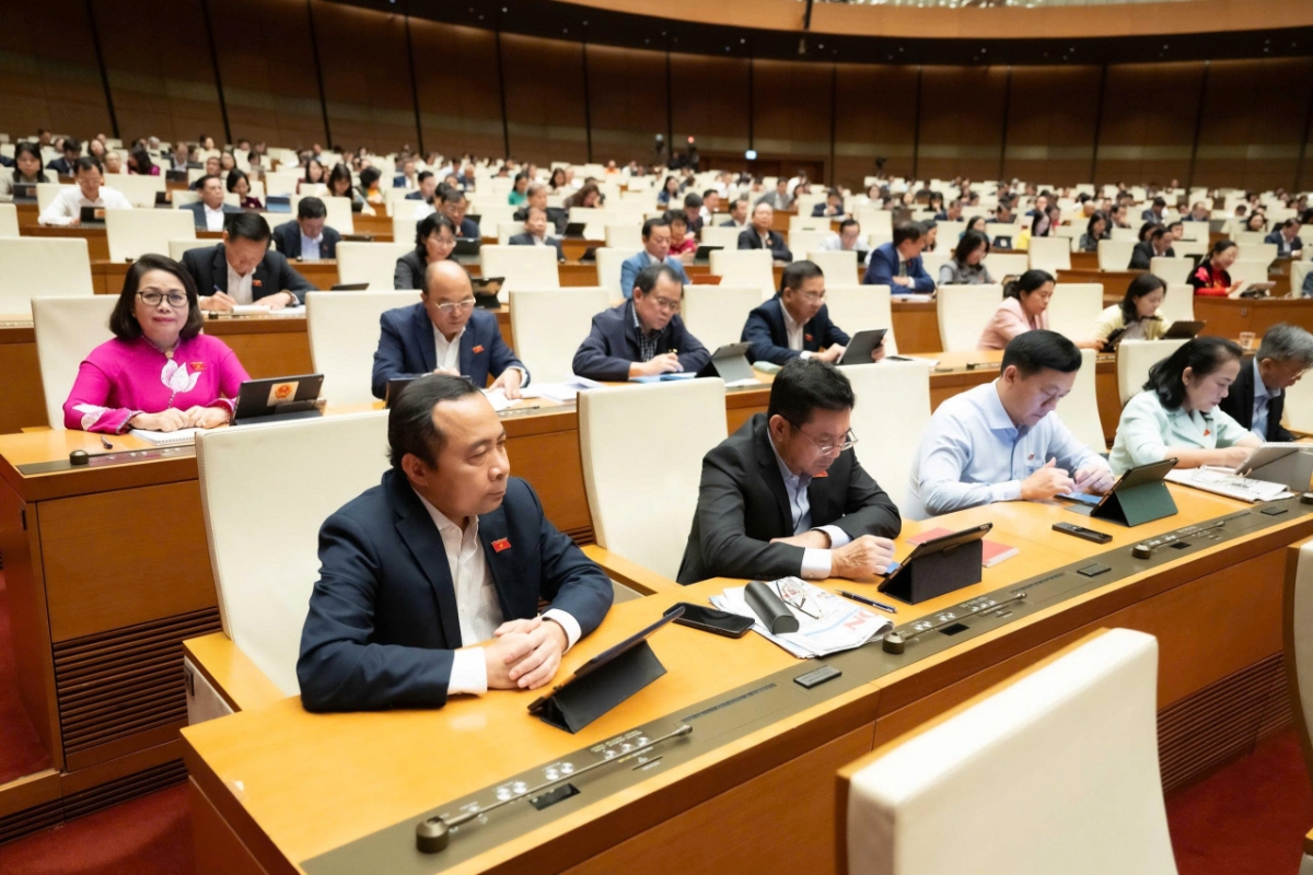 Các đại biểu tham gia tại phiên họp. Ảnh: Quốc hội.