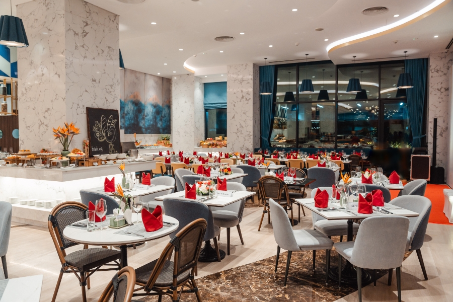 Nhà hàng Cốm Vòng, tầng G.