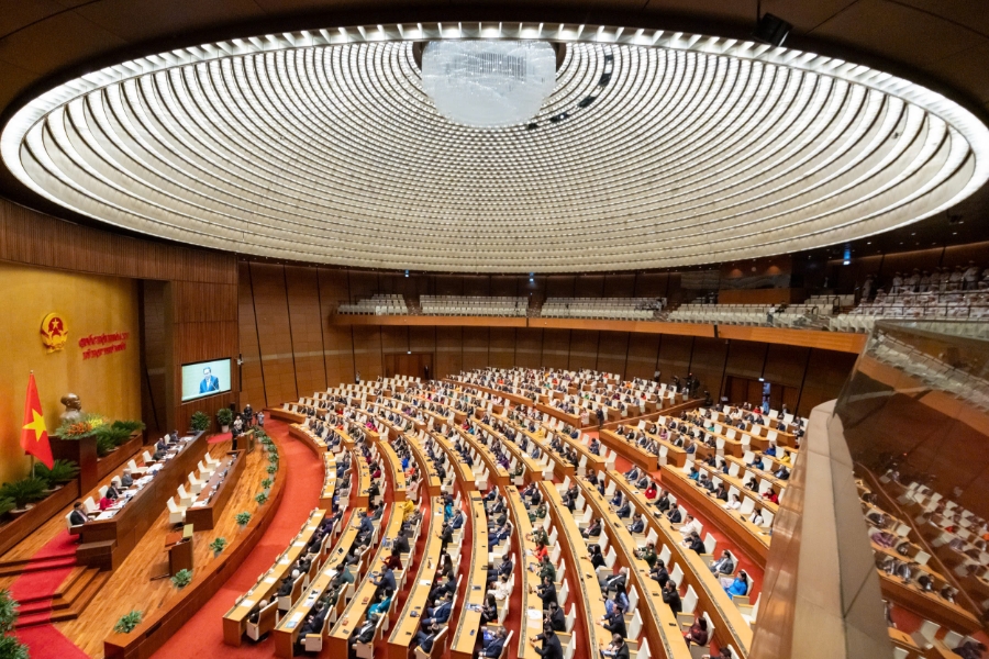 Quang cảnh phiên bế mạc Kỳ họp thứ 10, Quốc hội khoá XV.  Ảnh: Quốc hội.