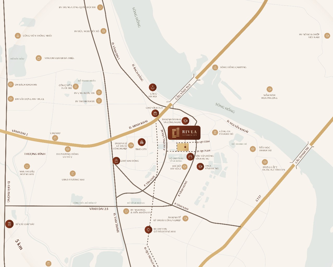 Liên kết vùng “một bước chạm ngàn tiện ích” của dự án.