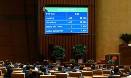 Quốc hội thông qua Luật Đầu tư (sửa đổi) với tỷ lệ tán thành 89,85%