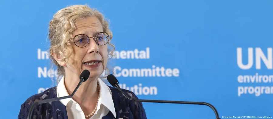 Bà Inger Andersen cho biết báo cáo mới đưa ra một “lộ trình” cho hành động khí hậu - Ảnh: Martial Trezzini/KEYSTONE/picture alliance