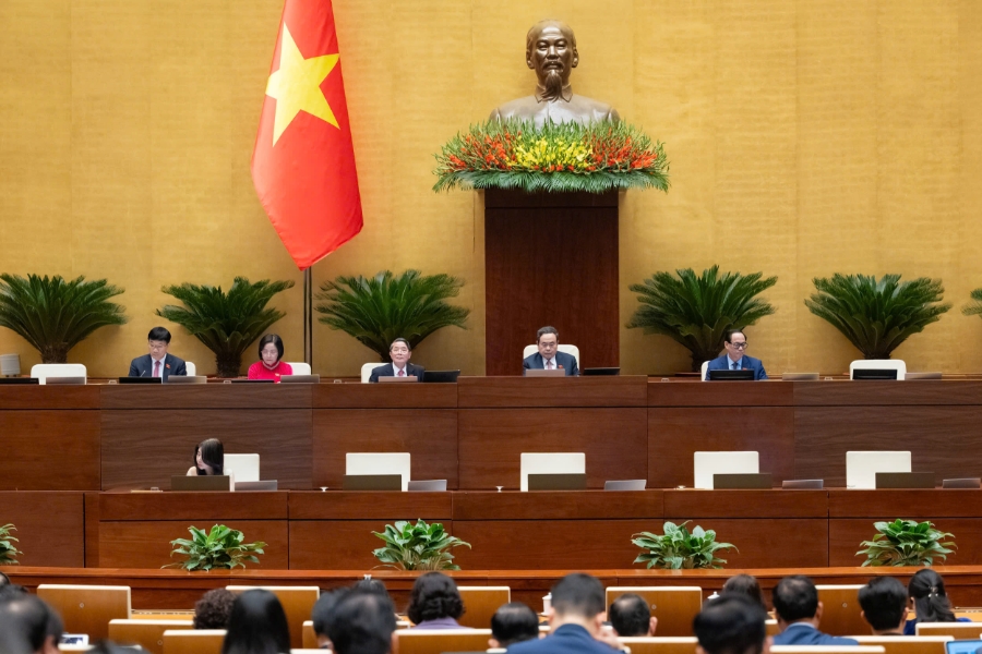 Đoàn Chủ tọa tại phiên họp. Ảnh: Quốc hội.