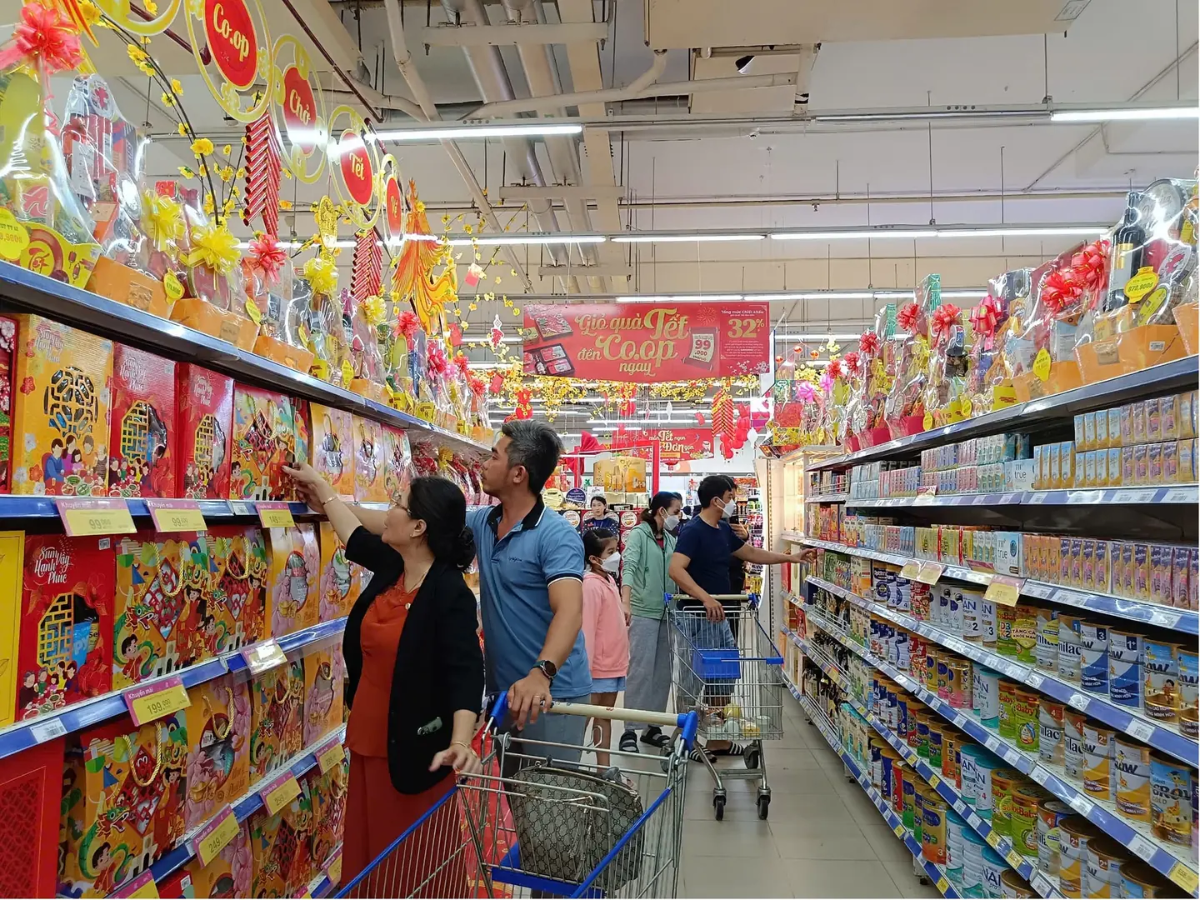 Giỏ quà Tết&nbsp;Saigon Co.op gồm ba phân khúc Sum Vầy, Phúc Lộc, Đoàn Viên.