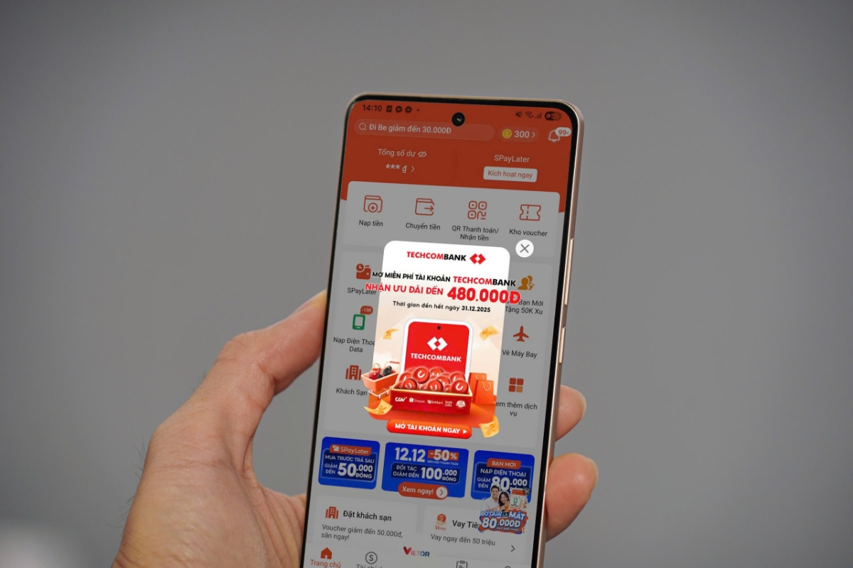 Ví điện tử ShopeePay hợp tác với Techcombank nhằm gia tăng trải nghiệm cho người dùng. Ảnh: ShopeePay.