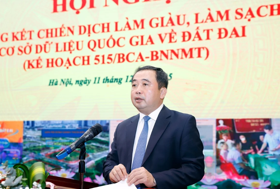 Bộ trưởng Bộ Nông nghiệp và Môi trường Trần Đức Thắng phát biểu tại hội nghị