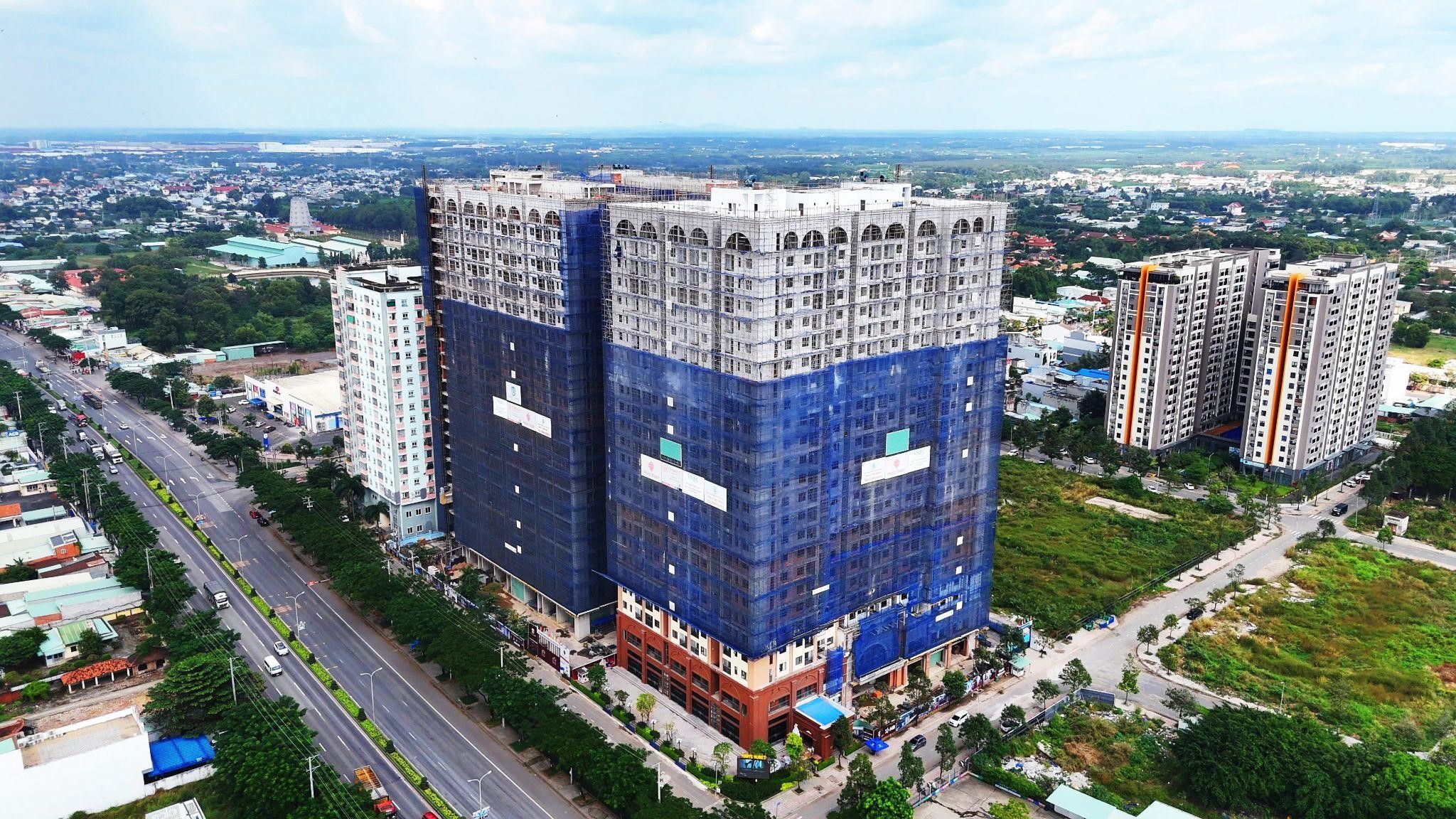 Hai tháp của Maison Grand được triển khai đồng bộ, liên tục hoàn thành các mốc kỹ thuật nhằm đảm bảo mục tiêu bàn giao vào quý 2/2026.