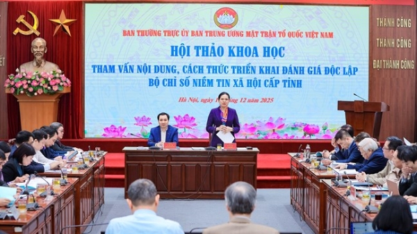 Mặt trận Tổ quốc Việt Nam tham vấn giải pháp xây dựng Bộ chỉ số niềm tin xã hội cấp tỉnh 