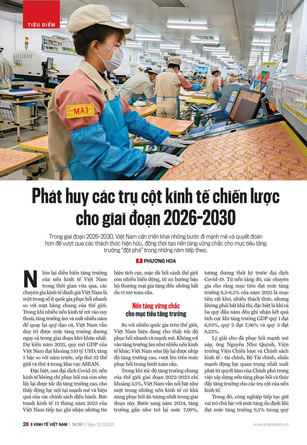 Phát huy các trụ cột kinh tế chiến lược cho giai đoạn 2026-2030 - Ảnh 1