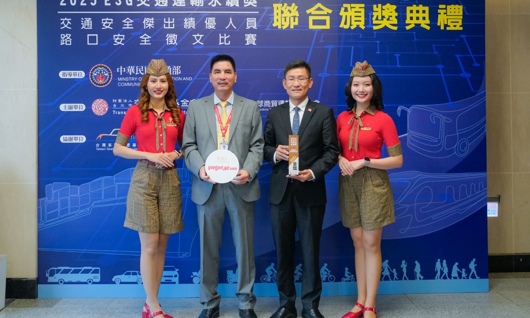 Vietjet được vinh danh giải Vàng phát triển bền vững Giao thông vận tải chuẩn ESG 