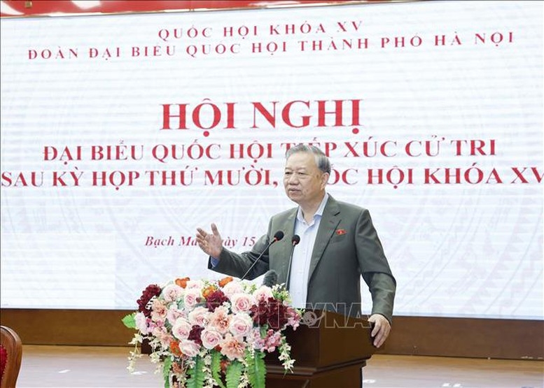 Tổng Bí thư Tô Lâm phát biểu - Ảnh: TTXVN