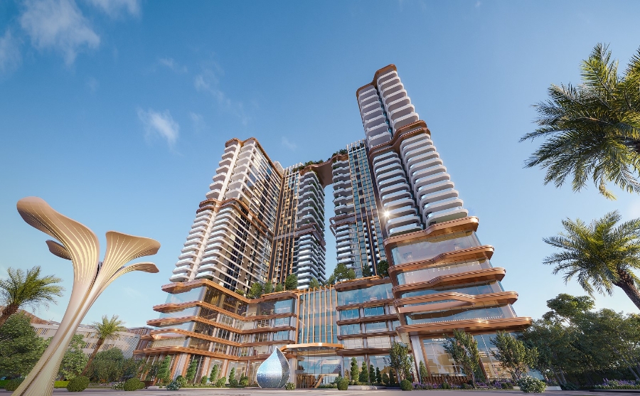 Tòa tháp đôi hạng sang Rivea Residences gồm 35 tầng nổi và 4 tầng hầm.