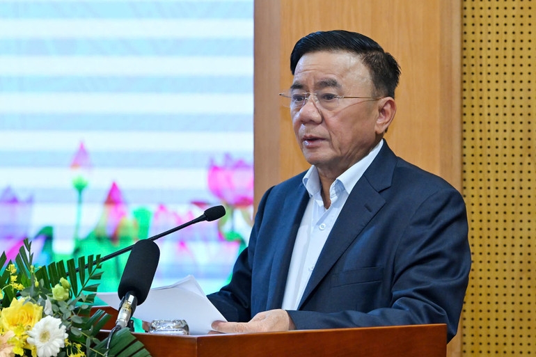 Thường trực Ban Bí thư Trần Cẩm Tú phát biểu chỉ đạo và kết luận hội nghị. Ảnh: Nhân Dân