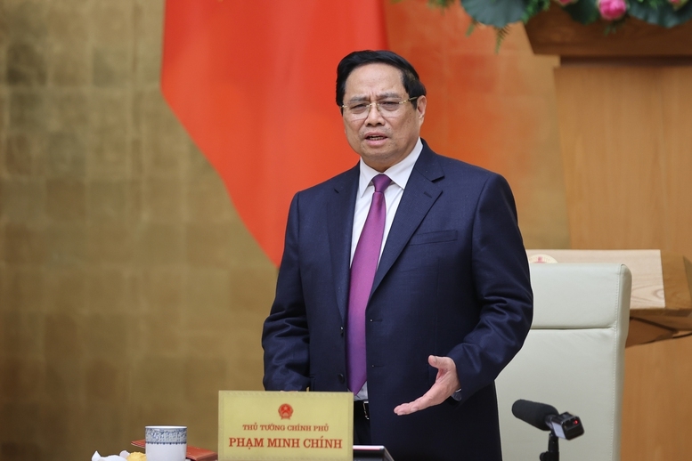 Thủ tướng Phạm Minh Chính chủ trì cuộc họp lần thứ 26 của Ban Chỉ đạo quốc gia chống khai thác hải sản bất hợp pháp, không báo cáo và không theo quy định (IUU) - Ảnh: VGP