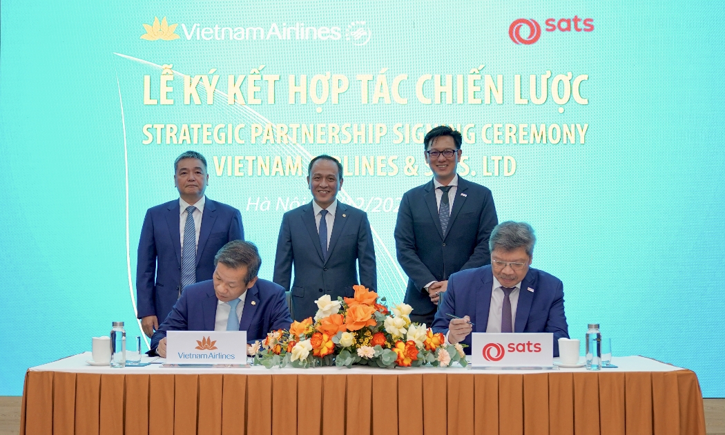 Vietnam Airlines và SATS ký kết thỏa thuận hợp tác chiến lược.