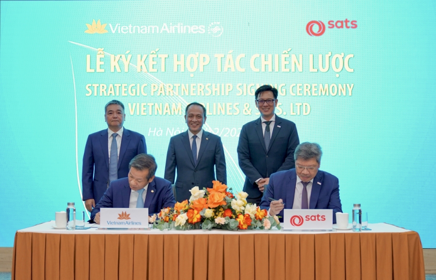 Vietnam Airlines và SATS ký kết thỏa thuận hợp tác chiến lược.