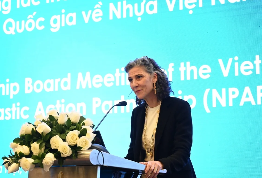 Bà Ramla Khalidi, Trưởng Đại diện&nbsp;UNDP&nbsp;Việt Nam, phát biểu tại hội thảo. Ảnh: Kiều Chi