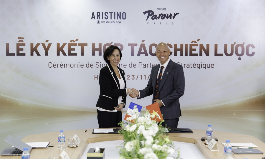 Aristino hợp tác chiến lược với Parfums Parour Paris