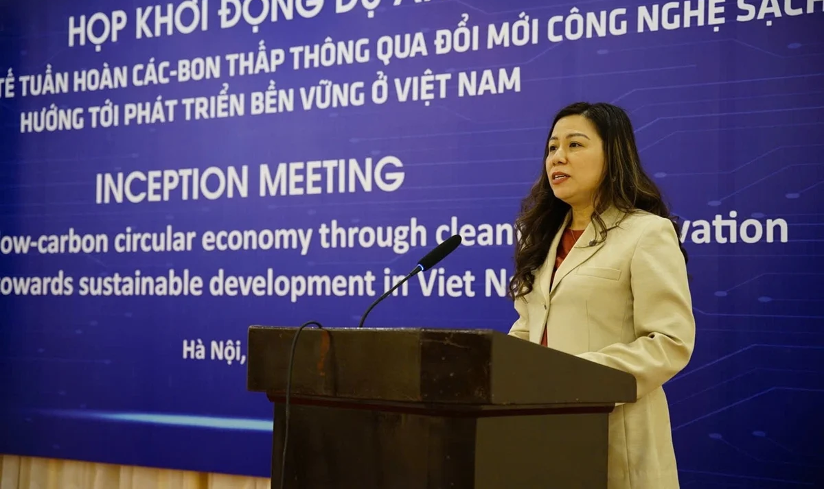Bà Lê Thị Thanh Thảo, đại diện Văn phòng Tổ chức Phát triển Công nghiệp Liên hợp quốc (UNIDO) tại Việt Nam.