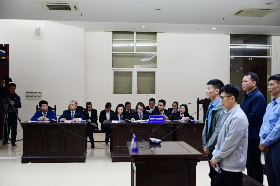 Quang cảnh phiên tòa phúc thẩm.