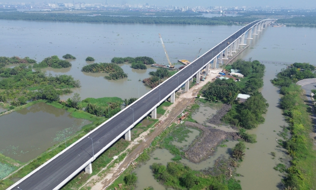 Cầu Nhơn Trạch nối Đồng Nai và TP.Hồ Chí Minh qua sông Sài Gòn đã thông xe ngày 19/8/2025. Ảnh: M.Q