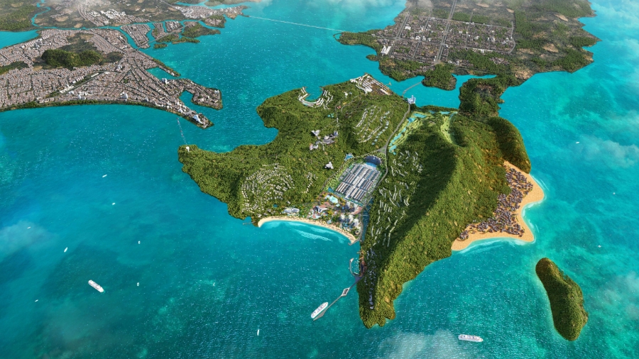 Toàn cảnh bán đảo Hải Giang và dự án MerryLand Quy Nhơn.