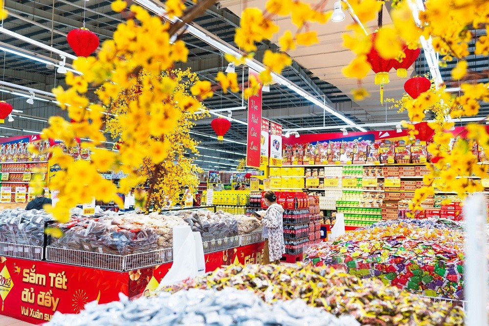Tại nhiều hệ thống bán lẻ, siêu thị và trung tâm thương mại lớn sức mua đang tiến tới giai đoạn cao điểm. Ảnh minh họa.
