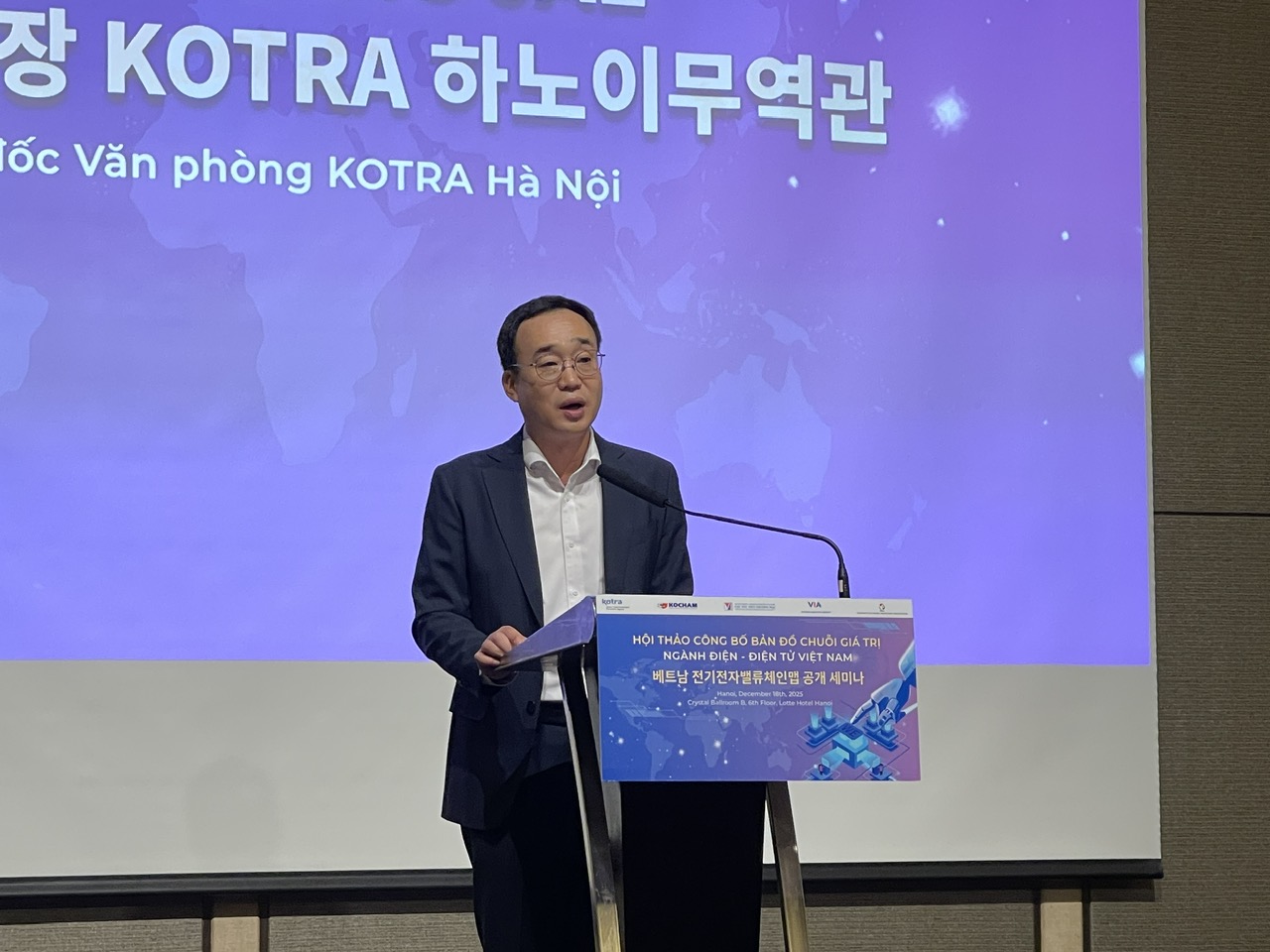 Ông Cho Sang Jae, Giám đốc Văn phòng Kotra Hà Nội.