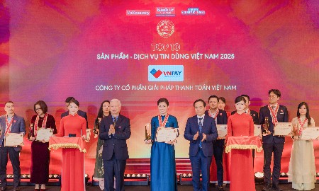 VNPAY được vinh danh hạng mục cao nhất Top 10 thương hiệu Tin Dùng 2025