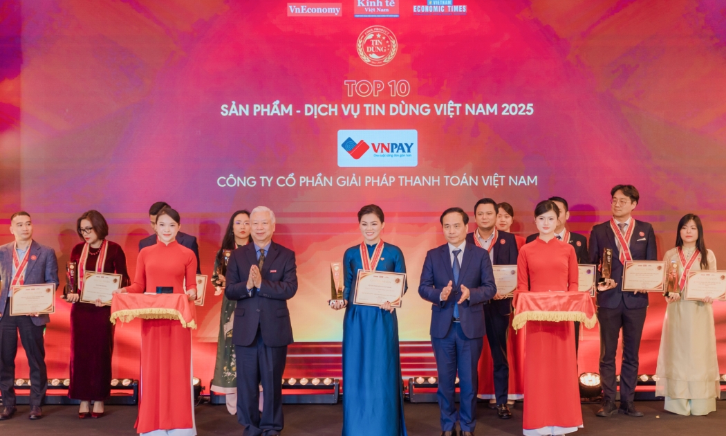 VNPAY được vinh danh hạng mục cao nhất Top 10 thương hiệu Tin Dùng 2025