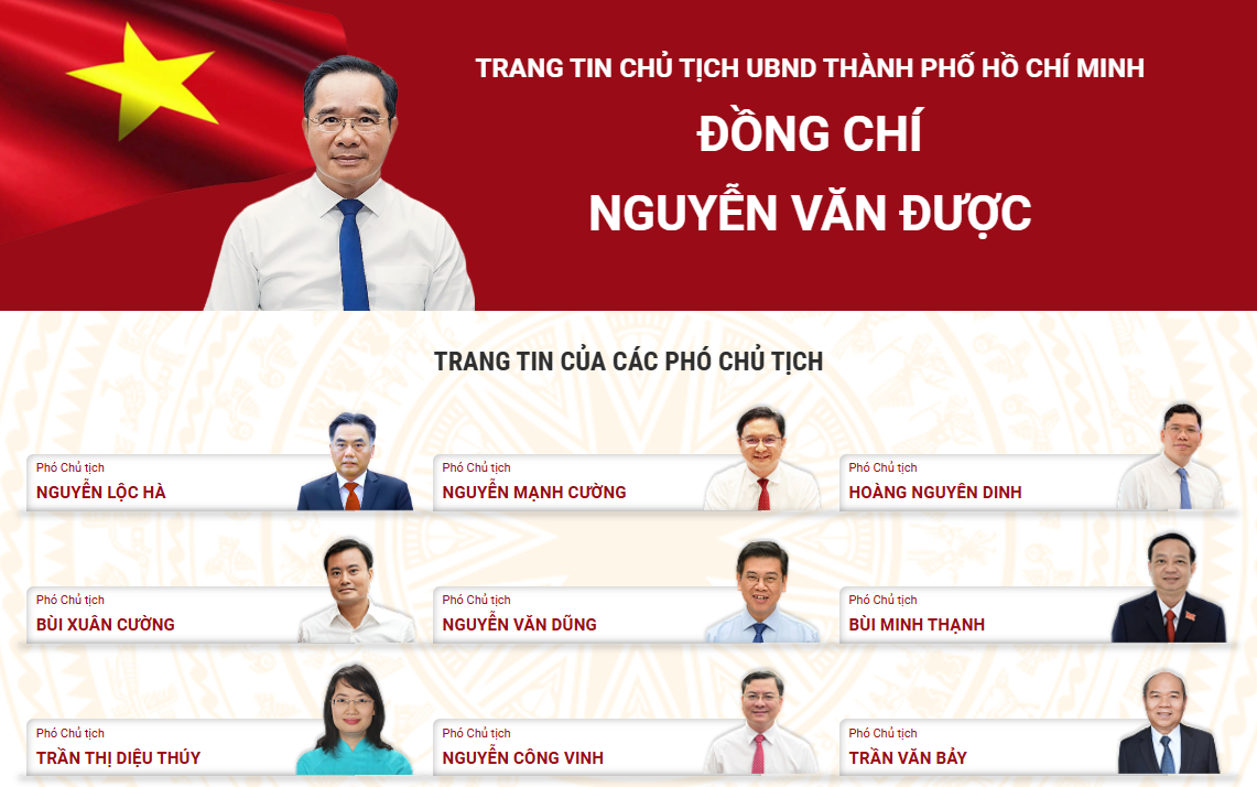TP. Hồ Chí Minh phân công nhiệm vụ Chủ tịch và các Phó Chủ tịch UBND Thành phố, nhiệm kỳ 2021-2026