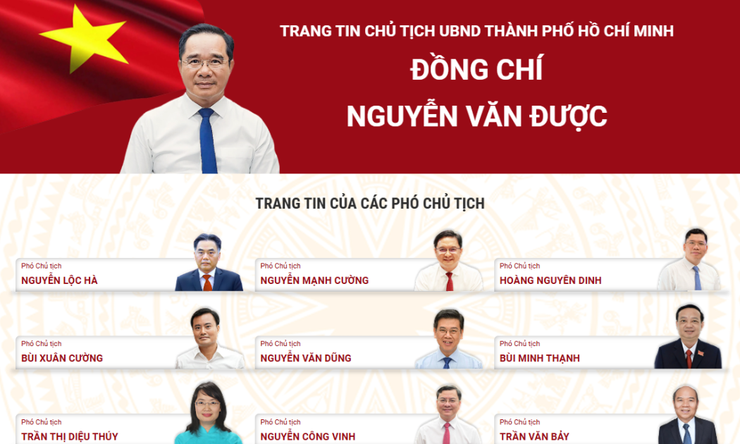TP. Hồ Chí Minh: Phân công nhiệm vụ công tác Chủ tịch và các Phó Chủ tịch UBND Thành phố nhiệm kỳ 2021-2026