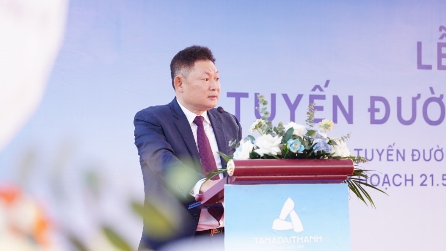 Ông Đặng Quang Minh - Chủ tịch HĐQT MEYGROUP đại diện Tập đoàn Tân Á Đại Thành phát biểu tại sự kiện.