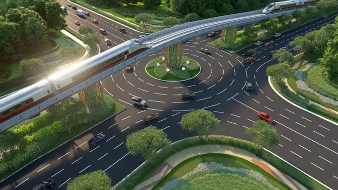 Phối cảnh dự án tuyến tàu điện đô thị đoạn 1 sắp được khởi công tại đặc khu Phú Quốc