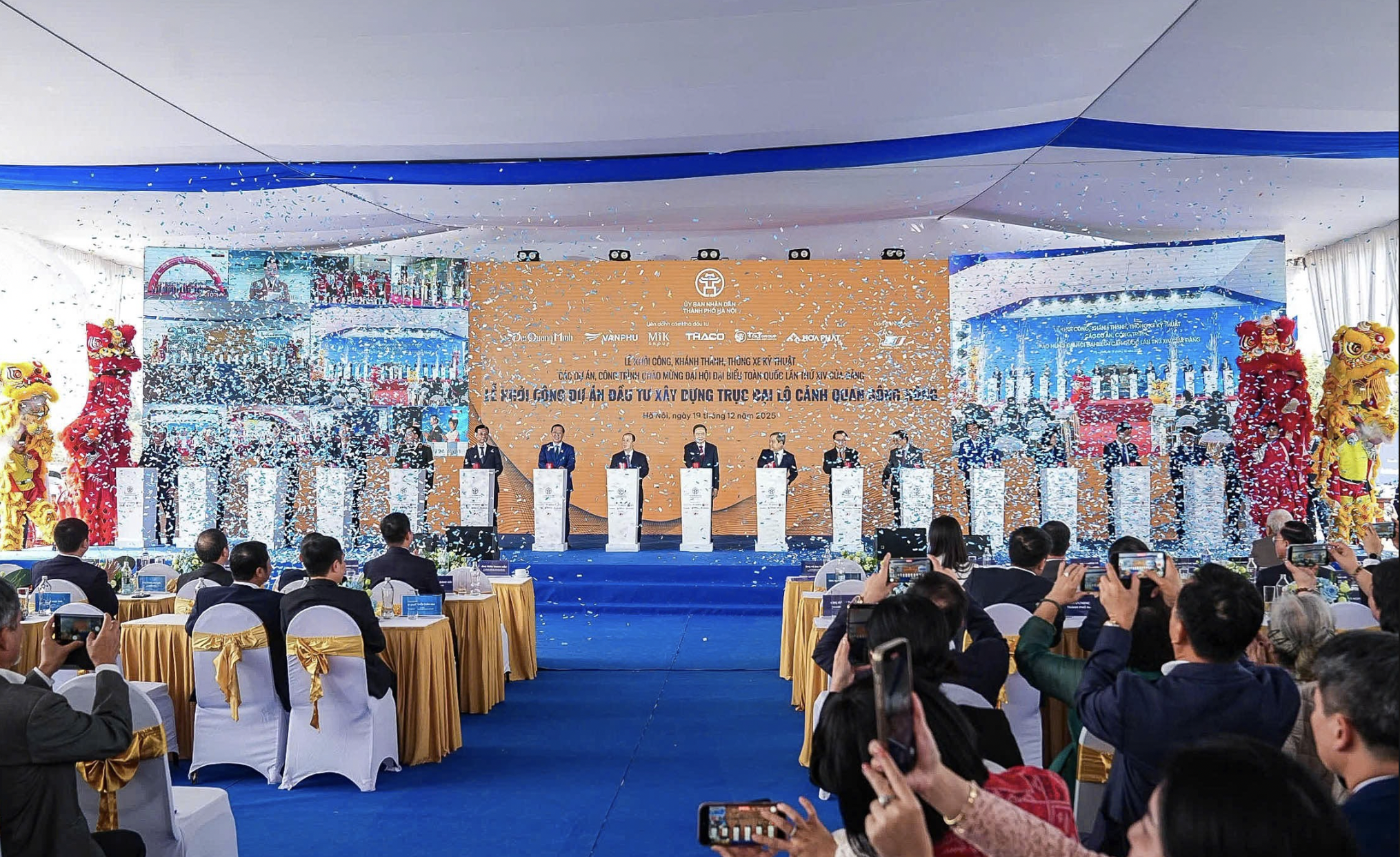 Hà Nội khởi công Trục đại lộ cảnh quan sông Hồng 855.000 tỷ đồng - Ảnh 1