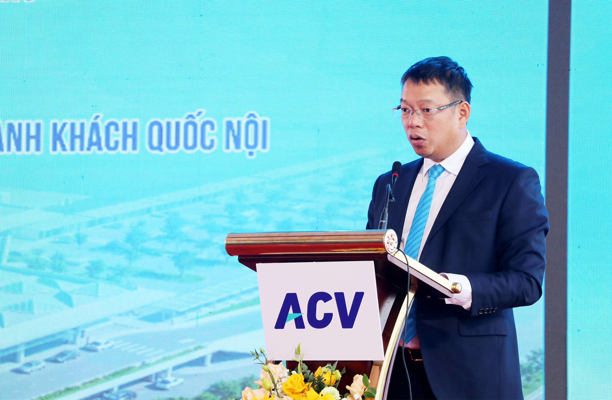 Ông Trần Anh Vũ, Phó Tổng Giám đốc Tổng Công ty Hàng không Việt Nam, phát biểu
