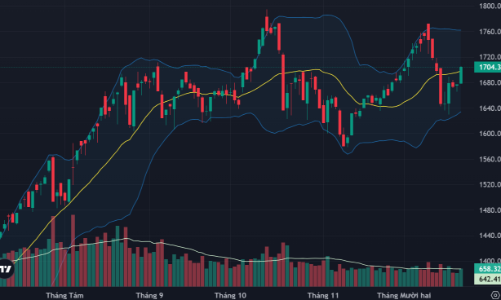 Hưng phấn dâng cao, VN-Index tăng vượt 1700 điểm