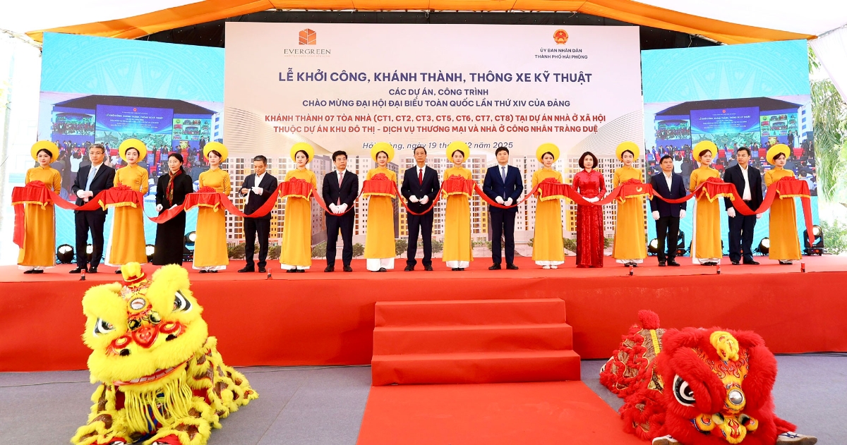 Hải Phòng tổ chức Lễ khánh thành 7 tòa nhà tại Dự án Nhà ở xã hội Tràng Duệ
