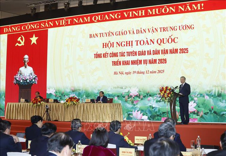 Tổng Bí thư Tô Lâm phát biểu chỉ đạo - Ảnh: TTXVN