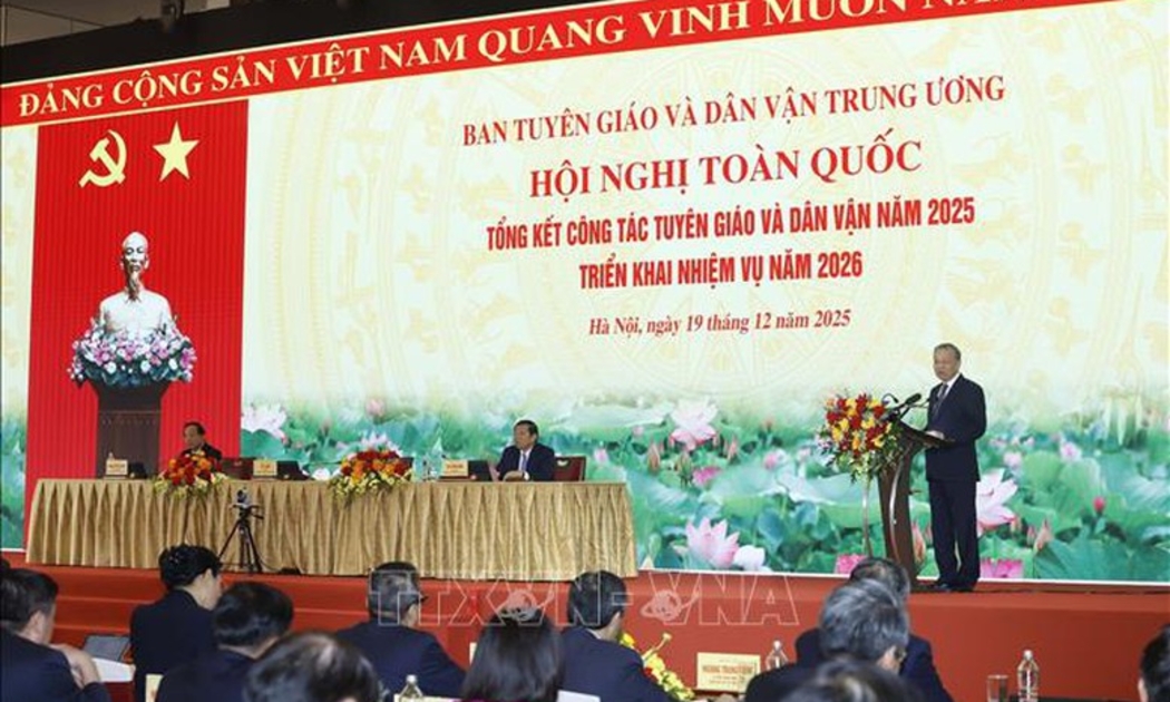 Tổng Bí thư Tô Lâm phát biểu chỉ đạo - Ảnh: TTXVN