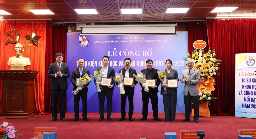 Câu lạc bộ Nhà báo Khoa học và Công nghệ công bố 10 sự kiện Khoa học và Công nghệ nổi bật năm 2025.