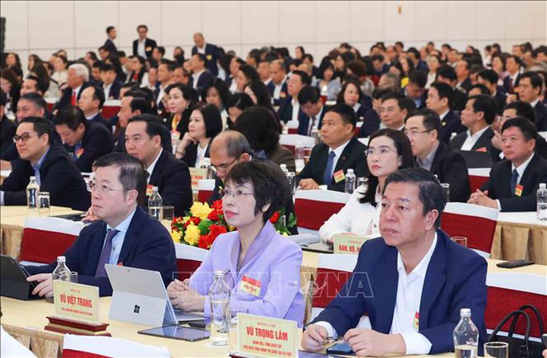 Đại biểu tham dự Hội nghị toàn quốc tổng kết công tác Tuyên giáo và Dân vận năm 2025, triển khai nhiệm vụ năm 2026 - Ảnh: TTXVN