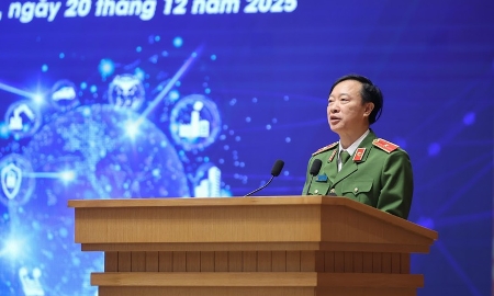 Thiếu tướng Nguyễn Ngọc Cương, Giám đốc Trung tâm Dữ liệu quốc gia, Bộ Công an - Ảnh: VGP.