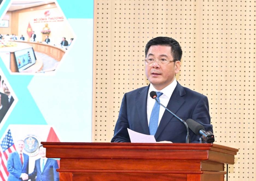 Bộ trưởng Nguyễn Hồng Diên phát biểu kết luận hội nghị. Ảnh: MOIT.